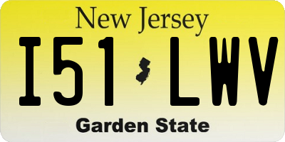 NJ license plate I51LWV