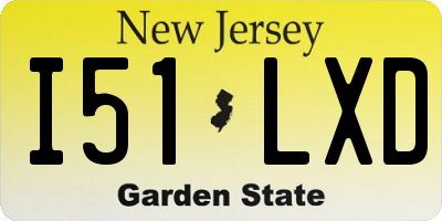 NJ license plate I51LXD