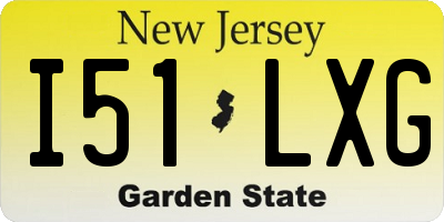 NJ license plate I51LXG
