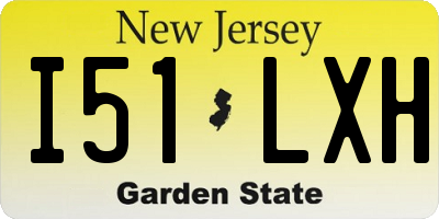 NJ license plate I51LXH