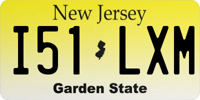 NJ license plate I51LXM