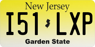 NJ license plate I51LXP