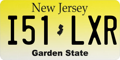 NJ license plate I51LXR