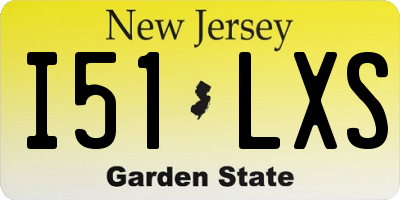 NJ license plate I51LXS