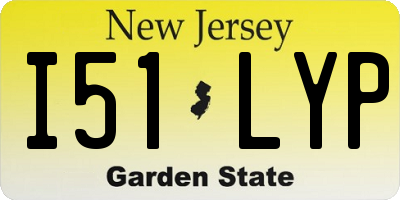 NJ license plate I51LYP