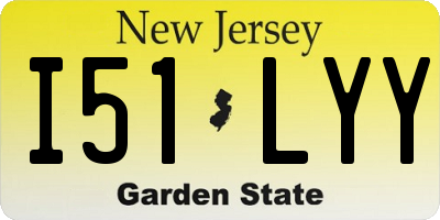 NJ license plate I51LYY