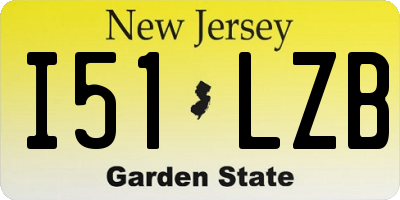 NJ license plate I51LZB