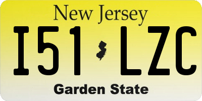 NJ license plate I51LZC