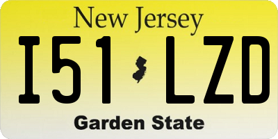 NJ license plate I51LZD