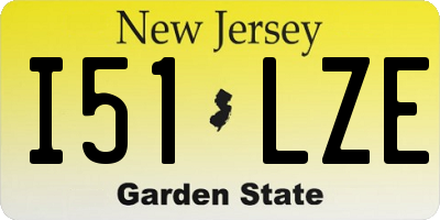 NJ license plate I51LZE