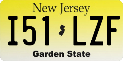 NJ license plate I51LZF