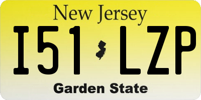 NJ license plate I51LZP