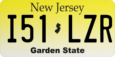 NJ license plate I51LZR