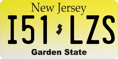 NJ license plate I51LZS