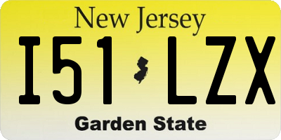 NJ license plate I51LZX