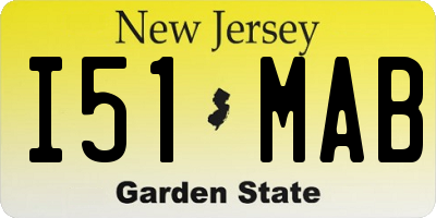 NJ license plate I51MAB