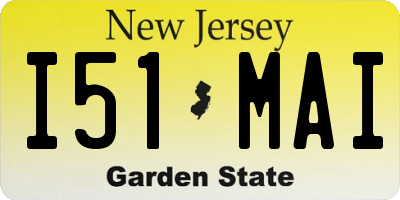 NJ license plate I51MAI