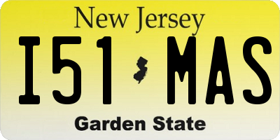 NJ license plate I51MAS