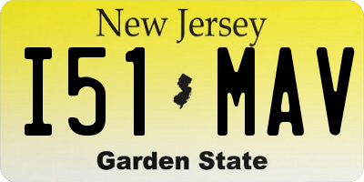 NJ license plate I51MAV