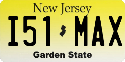NJ license plate I51MAX