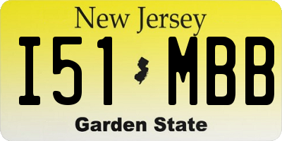 NJ license plate I51MBB