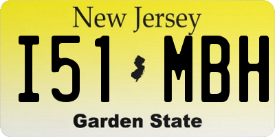 NJ license plate I51MBH