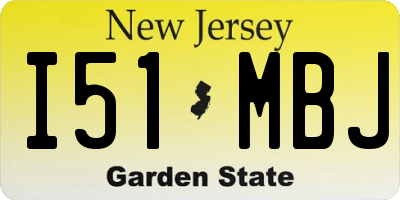 NJ license plate I51MBJ