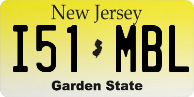 NJ license plate I51MBL