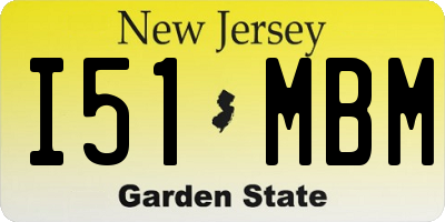 NJ license plate I51MBM