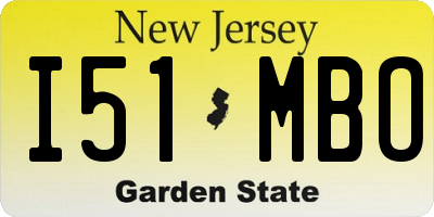 NJ license plate I51MBO