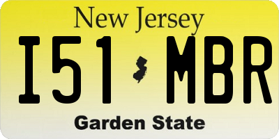 NJ license plate I51MBR
