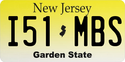 NJ license plate I51MBS