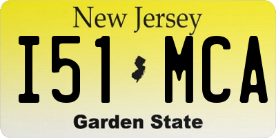 NJ license plate I51MCA