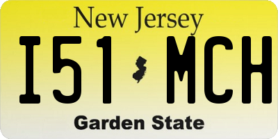 NJ license plate I51MCH