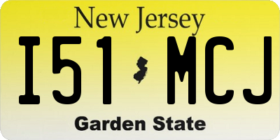 NJ license plate I51MCJ
