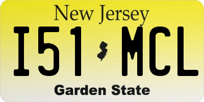 NJ license plate I51MCL