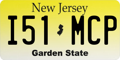 NJ license plate I51MCP