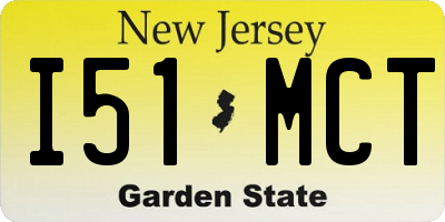 NJ license plate I51MCT