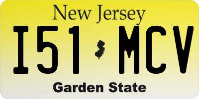 NJ license plate I51MCV