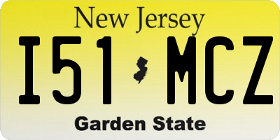 NJ license plate I51MCZ