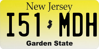 NJ license plate I51MDH