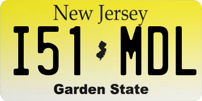 NJ license plate I51MDL