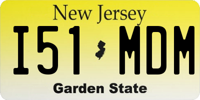NJ license plate I51MDM