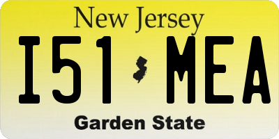 NJ license plate I51MEA