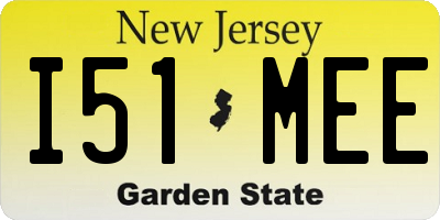 NJ license plate I51MEE