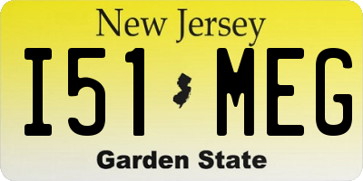 NJ license plate I51MEG