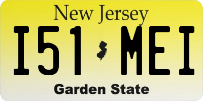 NJ license plate I51MEI