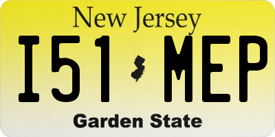 NJ license plate I51MEP