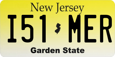 NJ license plate I51MER