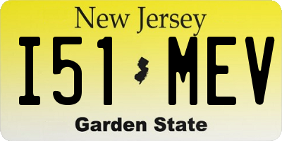 NJ license plate I51MEV
